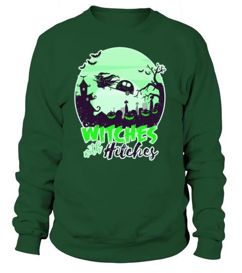 Witches With Hitches Halloween Camping Caravan Moo Women's Sweatshirt