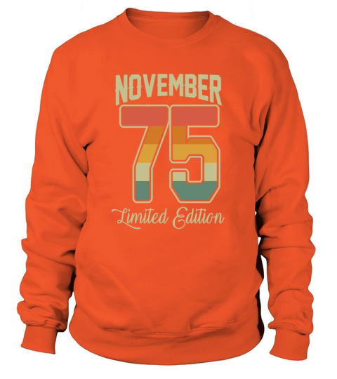 Vintage November 45 Year 1975 45th Birthday Gift Men's Sweatshirt