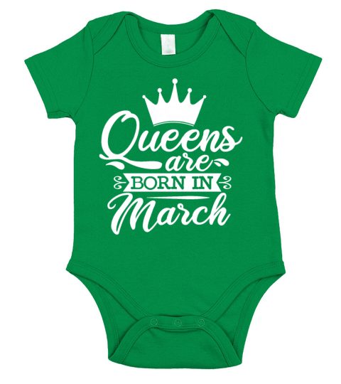 Queens are born in march Short Sleeve Baby One-Piece