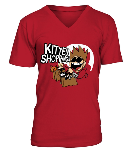 Eddsworld Kitten Shopping - Unisex Long Sleeve V-Neck T-shirt