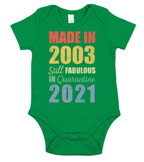 18th Birthday 18 Years Gift 2003 Short Sleeve Baby One-Piece