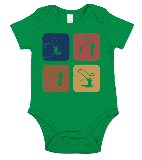 Vintage Fishing, Fishermen and Fisherman Gift Short Sleeve Baby One-Piece