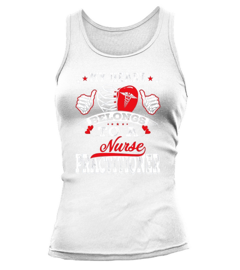 My Heart Belongs To A Nurse Practitioner Husband Wife Gift Women's Tank Top