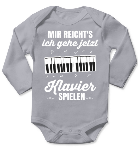Piano Gift Pianist Piano Music Synthesizer Long Sleeve Baby One-Piece