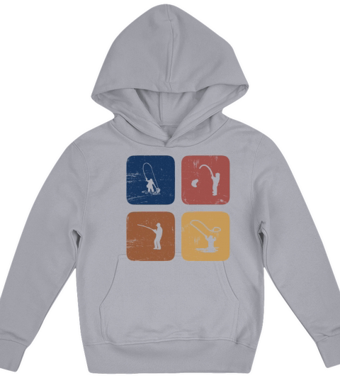 Vintage Fishing, Fishermen and Fisherman Gift Kids Hoodie