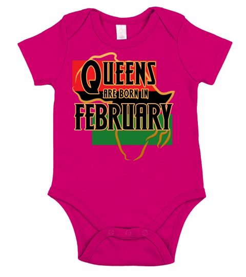 Birthday Queens Are Born In February Short Sleeve Baby One-Piece