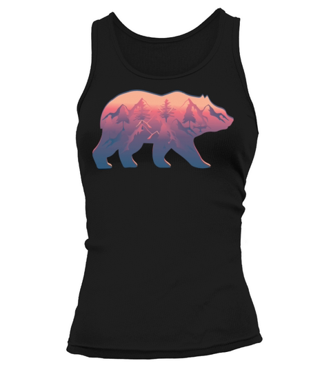 Bear bears nature wilderness mountain mountains hi Women's Tank Top