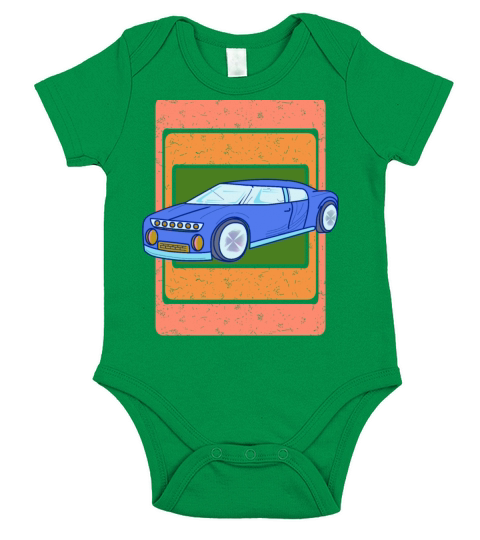 vintage car Short Sleeve Baby One-Piece