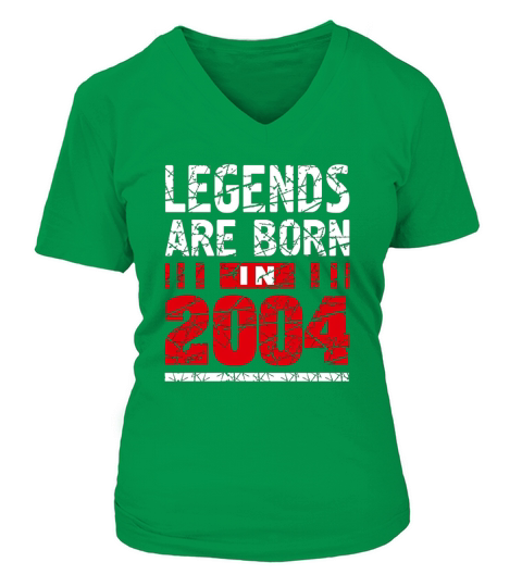 Legends Are Born in 2004 T Shirt Official Teenager T-Shirt V-neck T-Shirt Woman