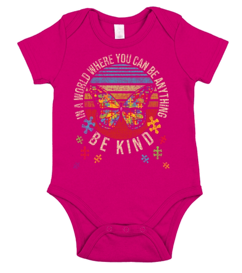 In A World Where You Can Be Anything Be Kind Short Sleeve Baby One-Piece