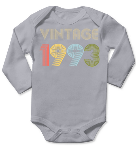 28th Birthday Vintage Shirt Born In 1993 Gift Tee Long Sleeve Baby One-Piece