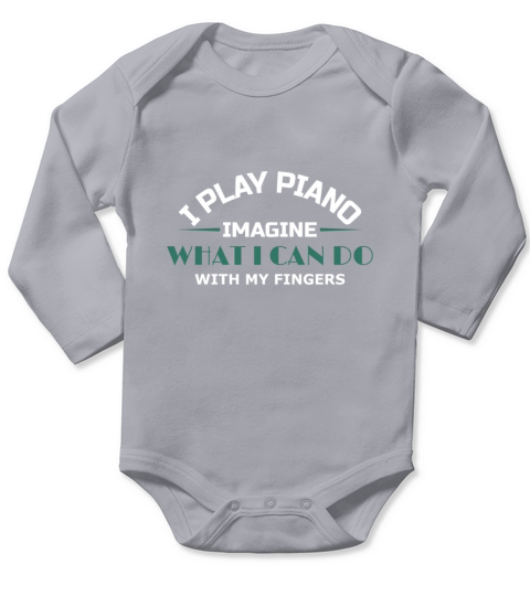 Piano Keyboard Fingers Long Sleeve Baby One-Piece