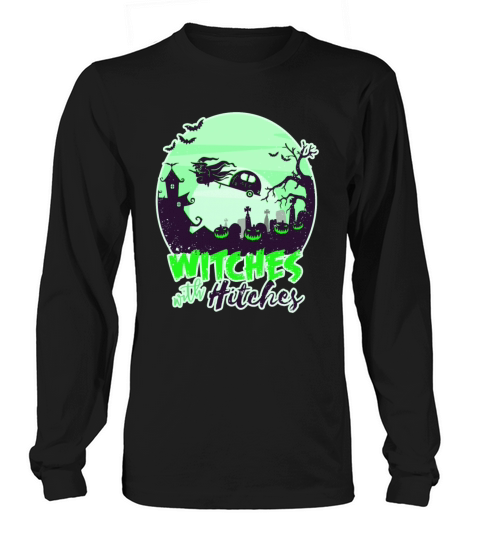 Witches With Hitches Halloween Camping Caravan Moo Men's Long Sleeve