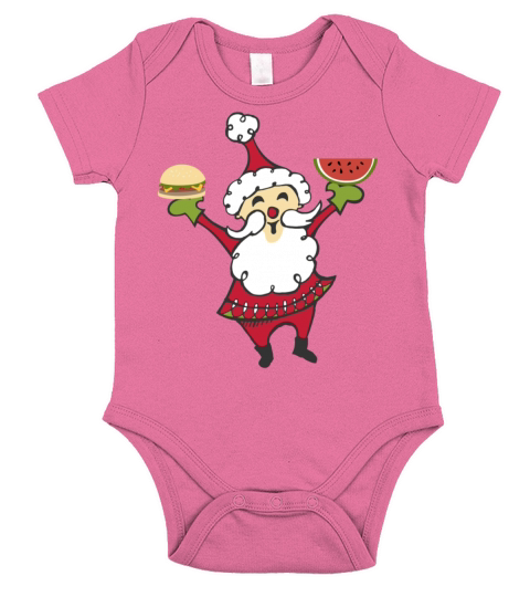 Christmas Santa Luau Gift Short Sleeve Baby One-Piece