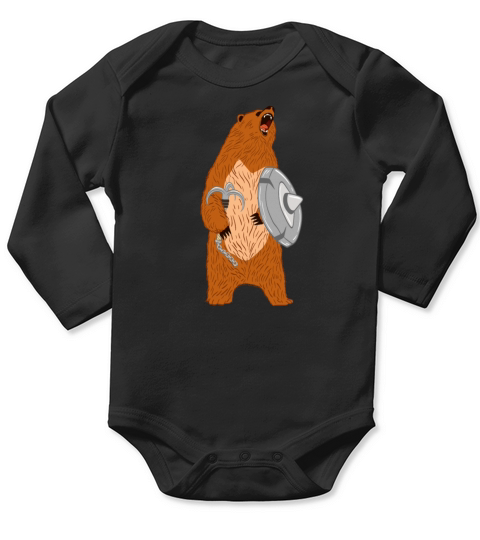 Unique Bear Shirt Nice Outdoor Warrior Funny Bear Long Sleeve Baby One-Piece