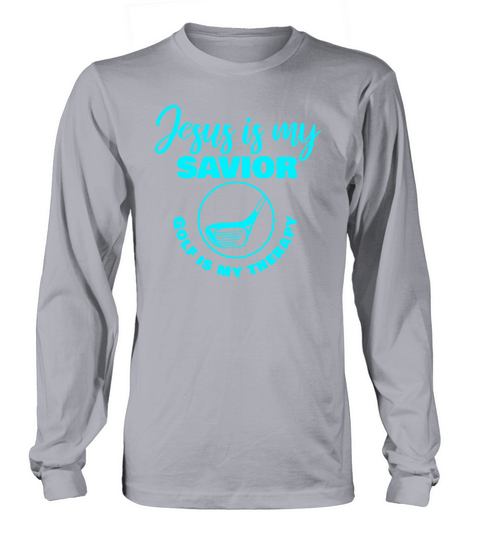 Jesus is my Savior Golf is my Therapy Women's Long Sleeve