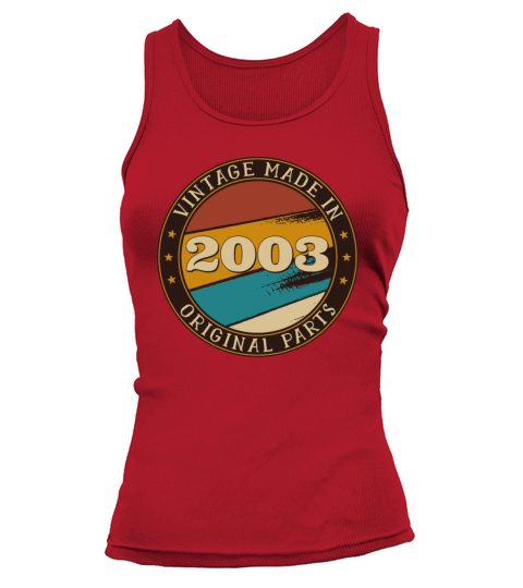 18th Birthday Vintage 18 Years Old Made In 2003 Gi Women's Tank Top