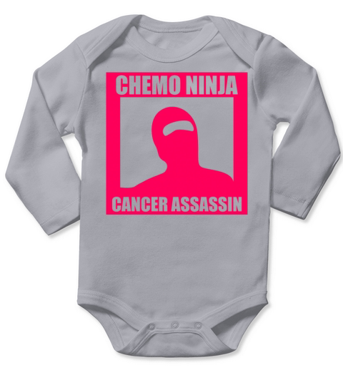 Chemo Ninja Cancer Assass Long Sleeve Baby One-Piece