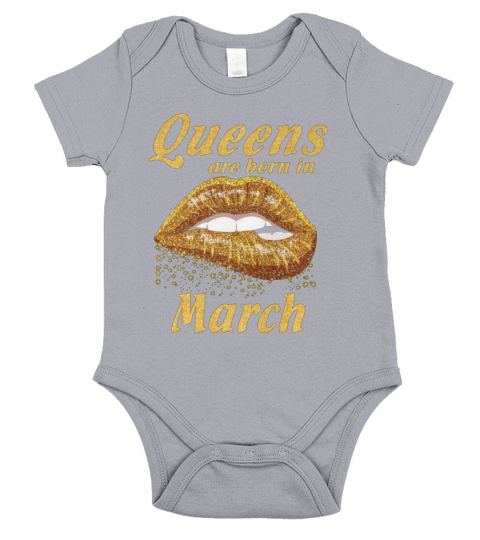 Queens are born in March Short Sleeve Baby One-Piece