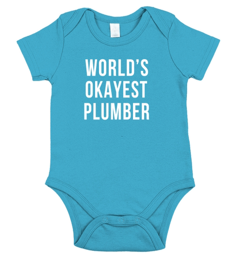 Worlds Okayest Plumber Short Sleeve Baby One-Piece