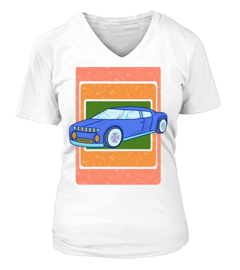 vintage car V-neck T-Shirt Woman