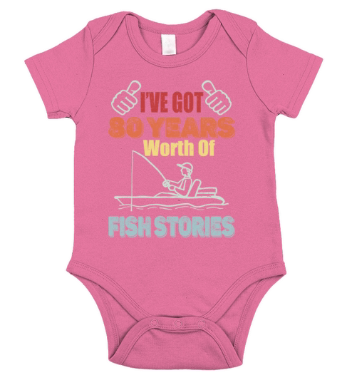 80 Years Worth Of Fish Stories-1941 Birthday Gift Short Sleeve Baby One-Piece