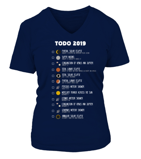Amateur Astronomers TODO-list 2019 V-neck T-Shirt Woman