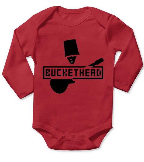 Buckethead Retro Guitar T-Shirt Long Sleeve Baby One-Piece