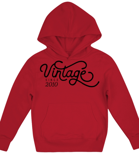 Vintage Since 2010 Birthday Gift Kids Hoodie