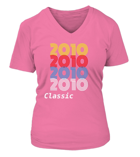Birthday Gift Vintage 2010 T-Shirt Men Women Women's V-Neck T-shirt