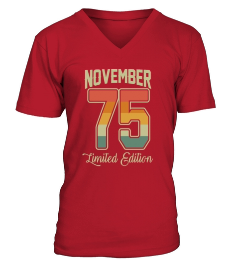 Vintage November 45 Year 1975 45th Birthday Gift Men's V-Neck T-shirt