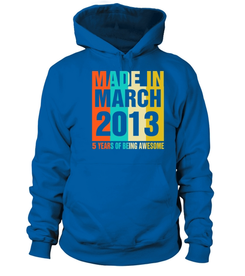 Retro March 2013 5 Years Of Being Awesome Women's Hoodie