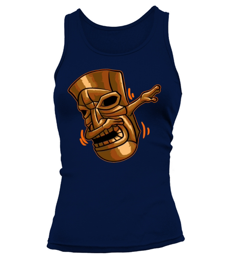 Dabbing Tiki T-Shirt Funny Hawaiian Luau Vacation Women's Tank Top