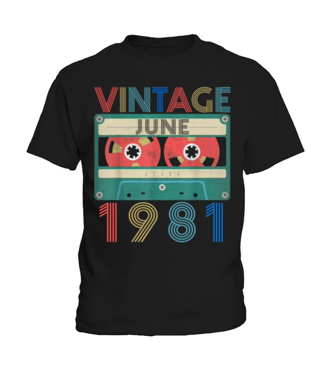 Retro Vintage June 1981 birthday Kids T-Shirt