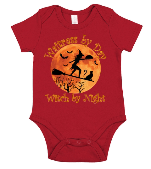 Waitress by Day Witch by Night Short Sleeve Baby One-Piece