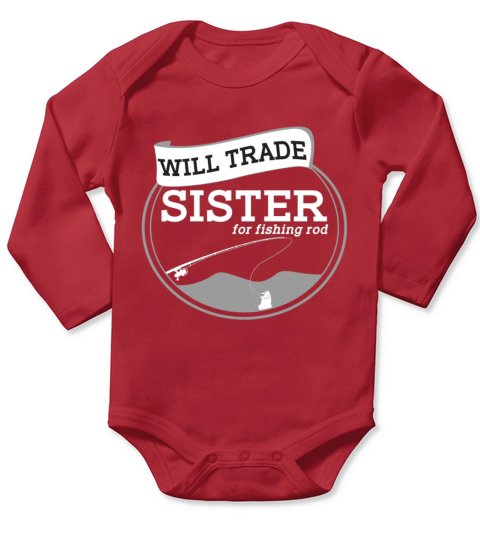 Fishing Fish Funny Gift Long Sleeve Baby One-Piece