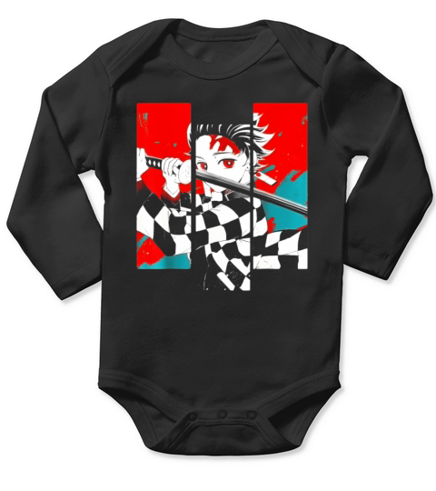 Retro Slayer Demon Anime Arts Long Sleeve Baby One-Piece