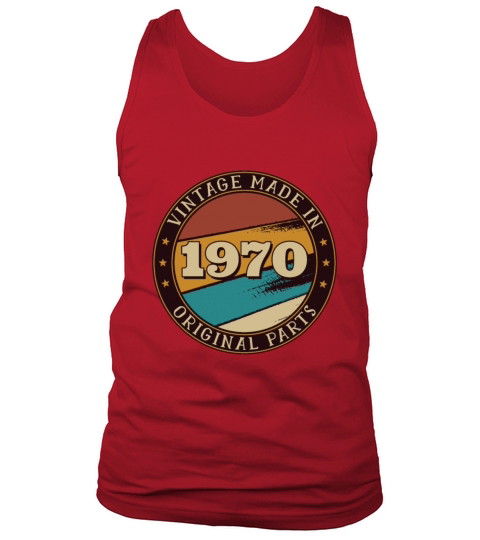 Retro Classic Born in 1970 50th Birthday Vintage Men's Tank Top