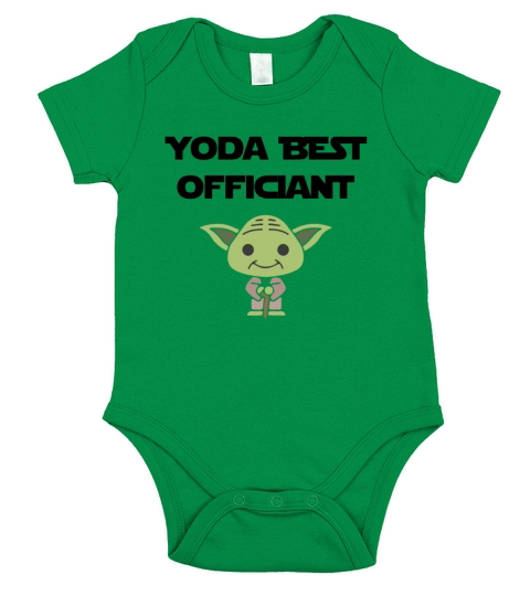 Yoda Best Officiant Proposal Gift for Pastor Short Sleeve Baby One-Piece