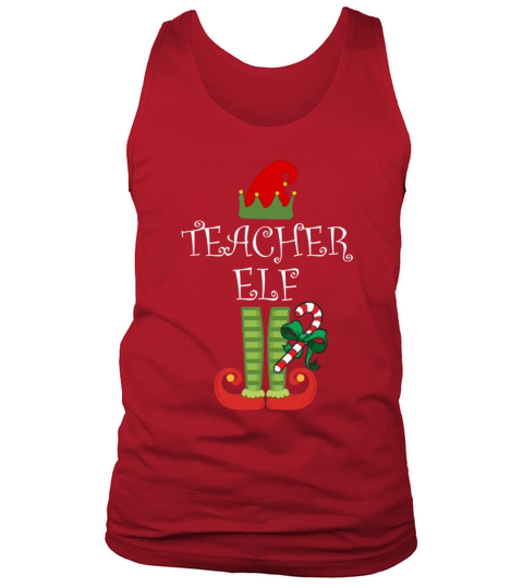 Teacher Elf - Funny Teaching Staff Christmas Men's Tank Top