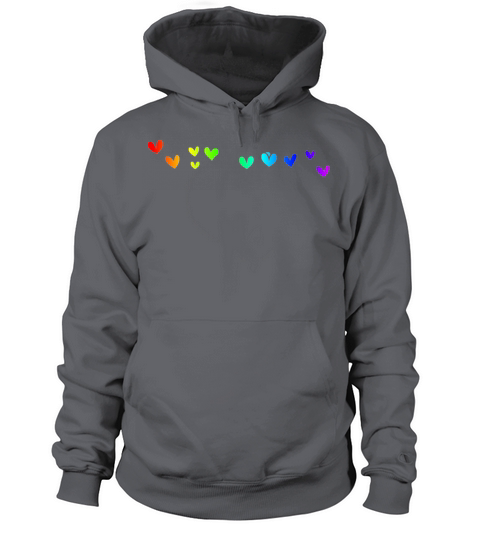 Minimalism hearts in rainbow colors gift Women's Hoodie