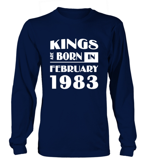 Kings are born in February 1983 Men's Long Sleeve
