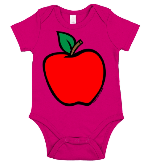 Apple Short Sleeve Baby One-Piece