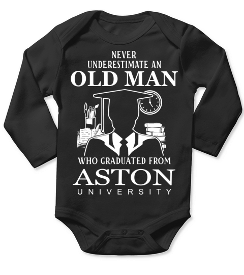 An Old Man graduated from Aston University Long Sleeve Baby One-Piece