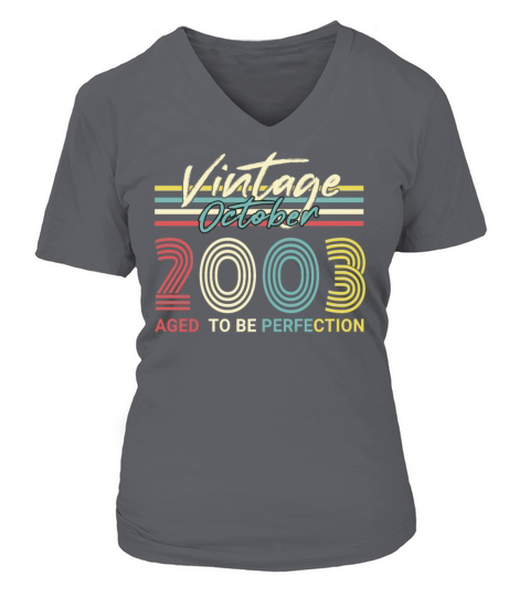 October 2003 Vintage Perfection Women's V-Neck T-shirt