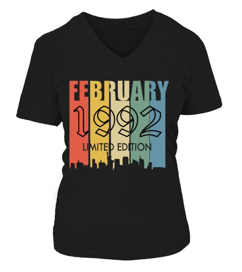 February 1992 year vintage saying Women's V-Neck T-shirt