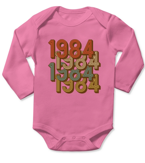 1984 vintage retro Long Sleeve Baby One-Piece