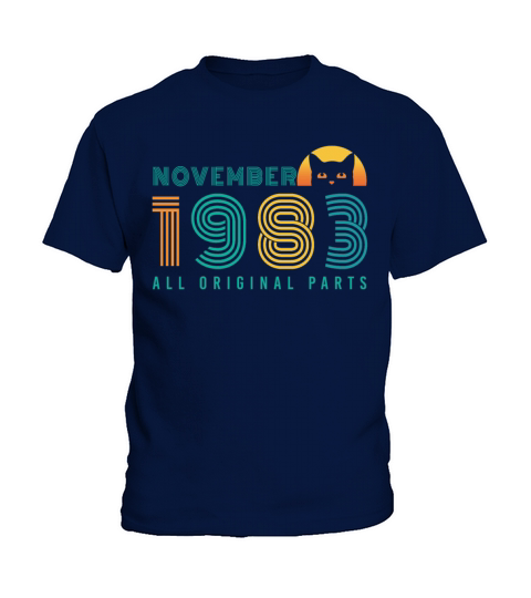 Born November 1983 Cat Vintage Kids T-Shirt