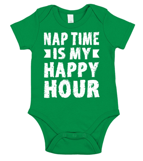 Nap Time Is My Happy Hour Short Sleeve Baby One-Piece