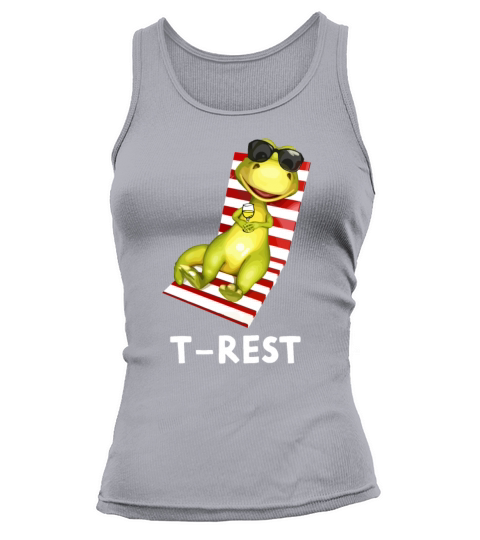 T-Rest T-Rex Cute Relax Holiday Beach Dinosaur Fun Women's Tank Top